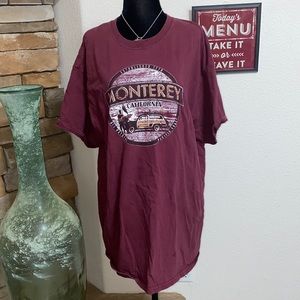 2/$20 Port & Company- Maroon “Monterey” T-Shirts